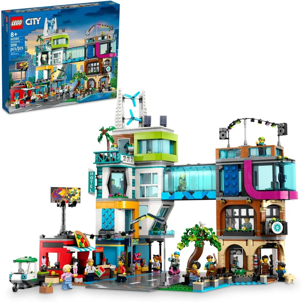 Lego City Centro set de construcción con habitaciones conectables y 14 minifiguras