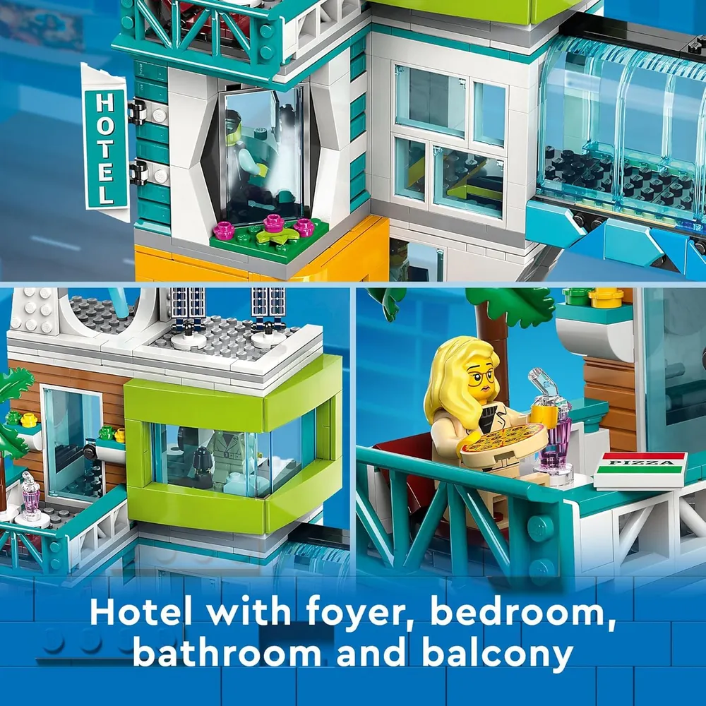 Lego City Centro set de construcción con habitaciones conectables y 14 minifiguras
