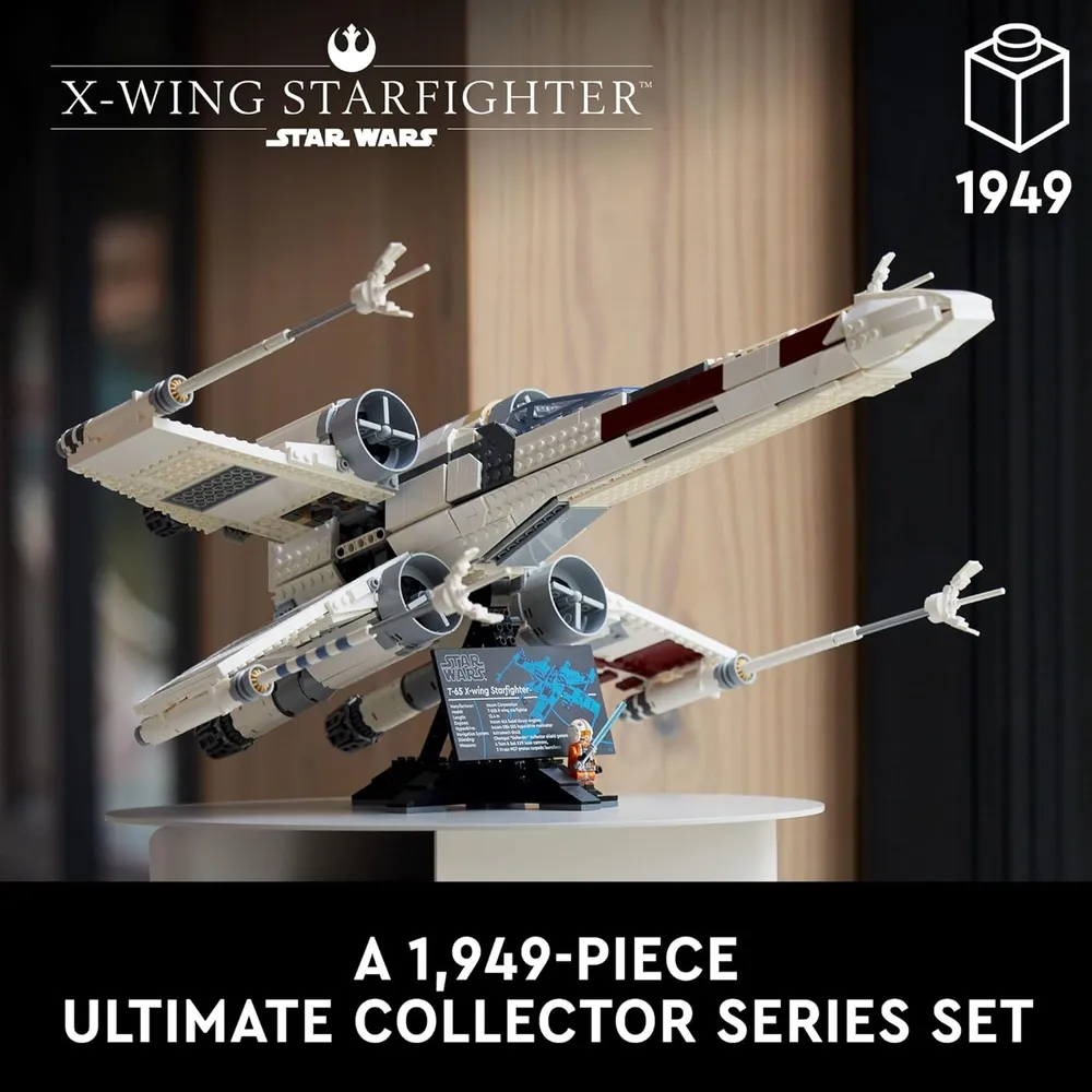 Lego Star Wars X-wing UCS set coleccionable con minifigura de Luke Skywalker