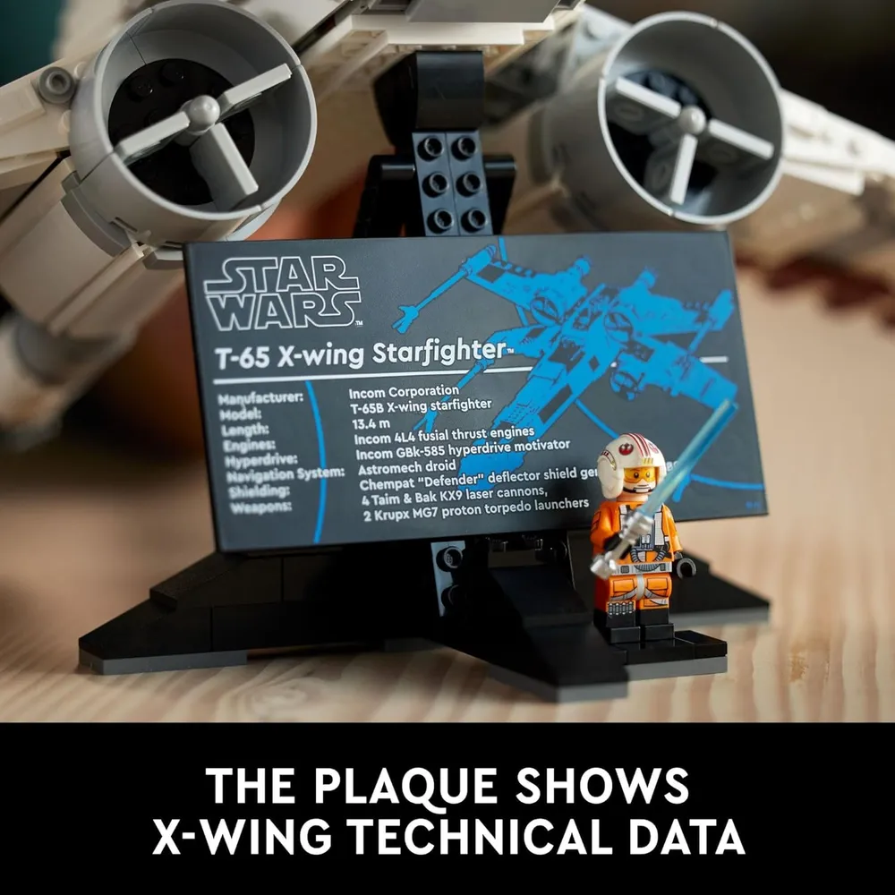 Lego Star Wars X-wing UCS set coleccionable con minifigura de Luke Skywalker