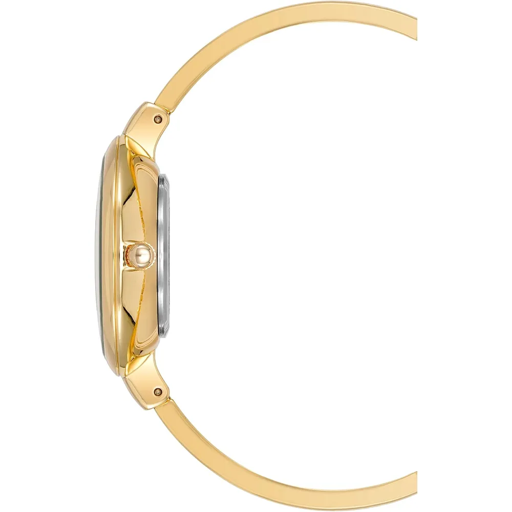Anne Klein AK/1470GNST reloj femenino con set de pulseras | 32 mm - Dorado/verde