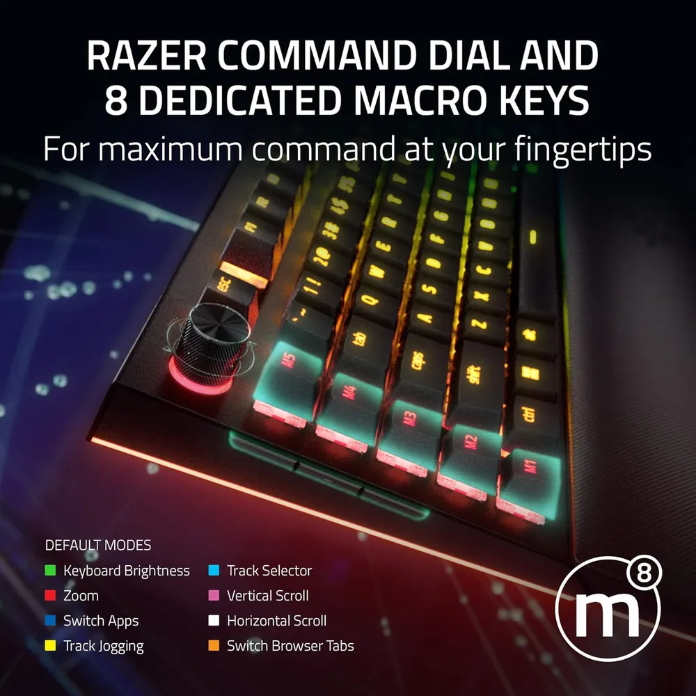 TECLADO ALÁMBRICO BLACKWIDOW V4 PRO RAZER | NEGRO