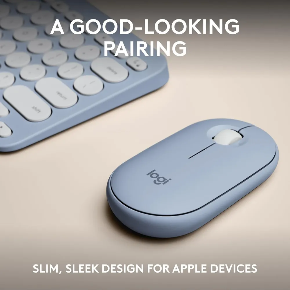 COMBO TECLADO Y MOUSE INALÁMBRICOS PARA MAC PEBBLE 2 LOGITECH