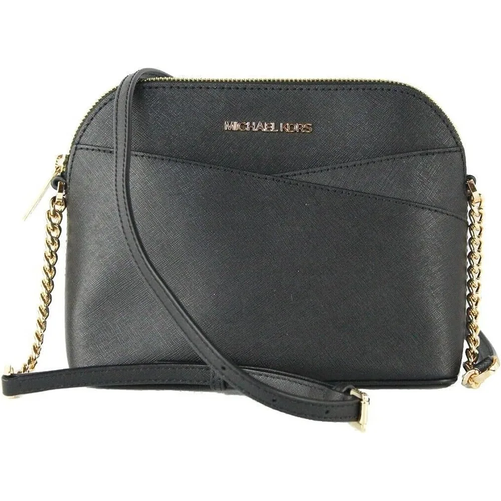 MICHAEL KORS Jet Set Bolso bandolera mediano de cuero | Negro - Multicolor