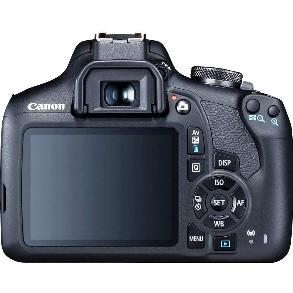 Canon cámara réflex EOS 2000D kit 3 accesorios objetivos reacondicionado | Negro
