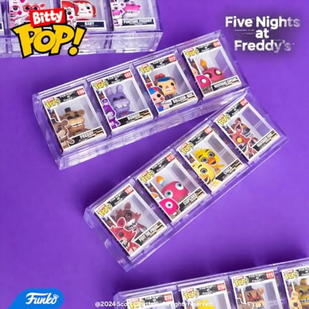 FUNKO POP PACK DE 4 BITTY NIGHTS AT FREDDY'S BITTY BALLORA, FUNTIME FOXY, BABY Y FIGURA SORPRESA