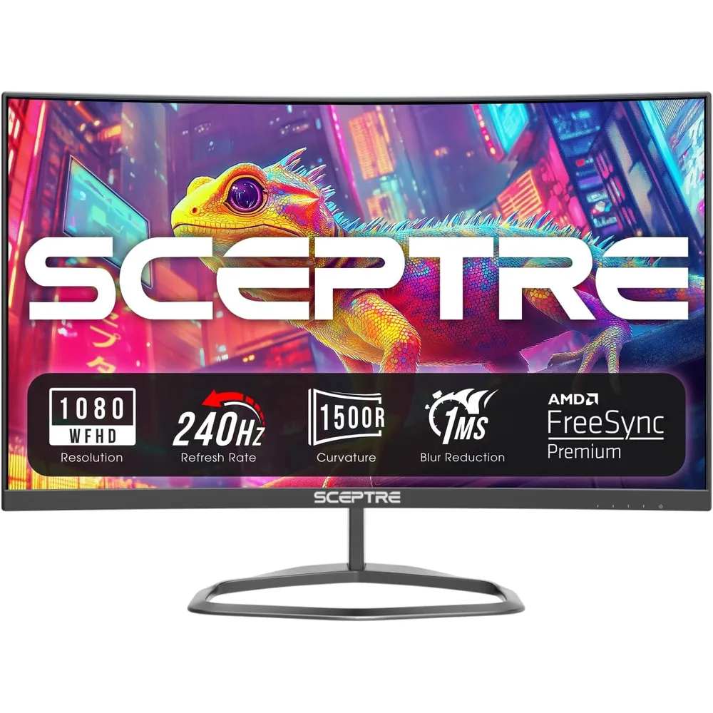 b0btkjfrdv_1_webp.webp Sceptre 24,5" FHD Curvo 240 Hz 1 ms FreeSync DisplayPort/HDMI Blue Light R1500 Altavoces