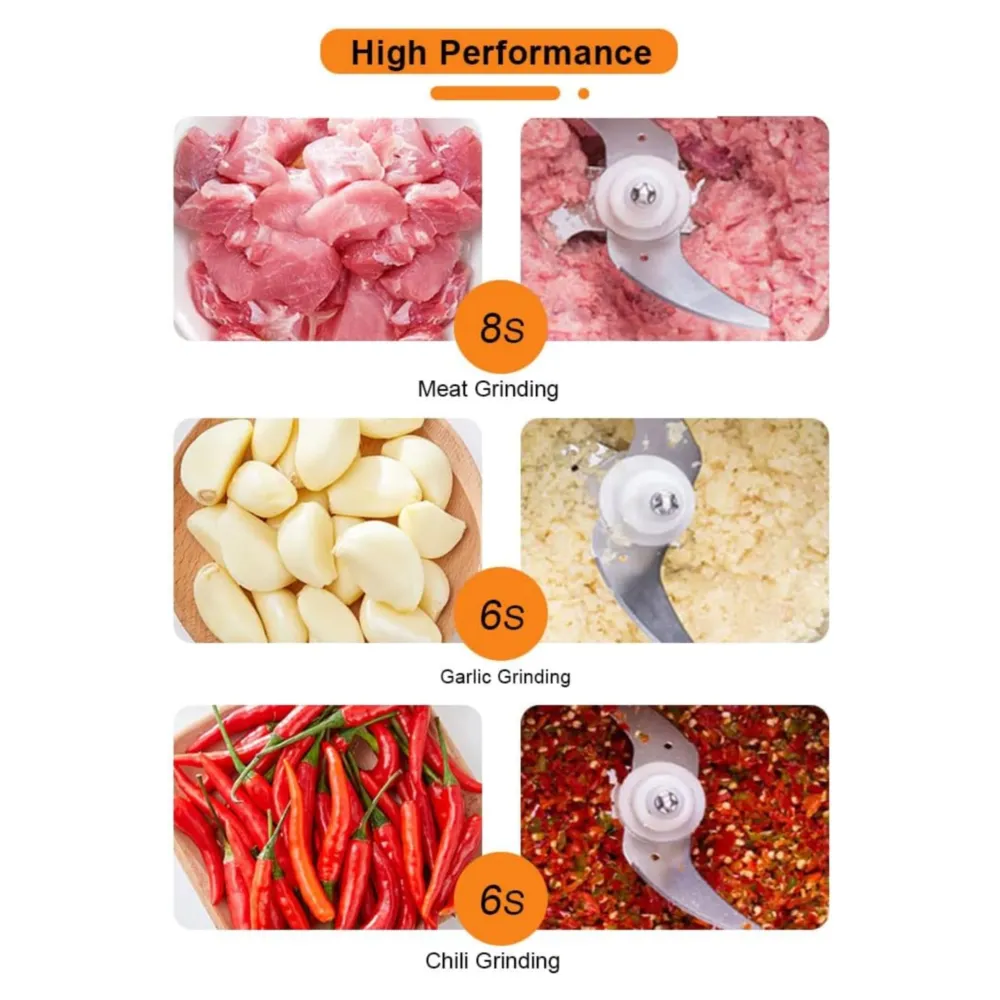 PROCESADOR DE ALIMENTOS Y PICADORA DE CARNE 2L, PLATEADO