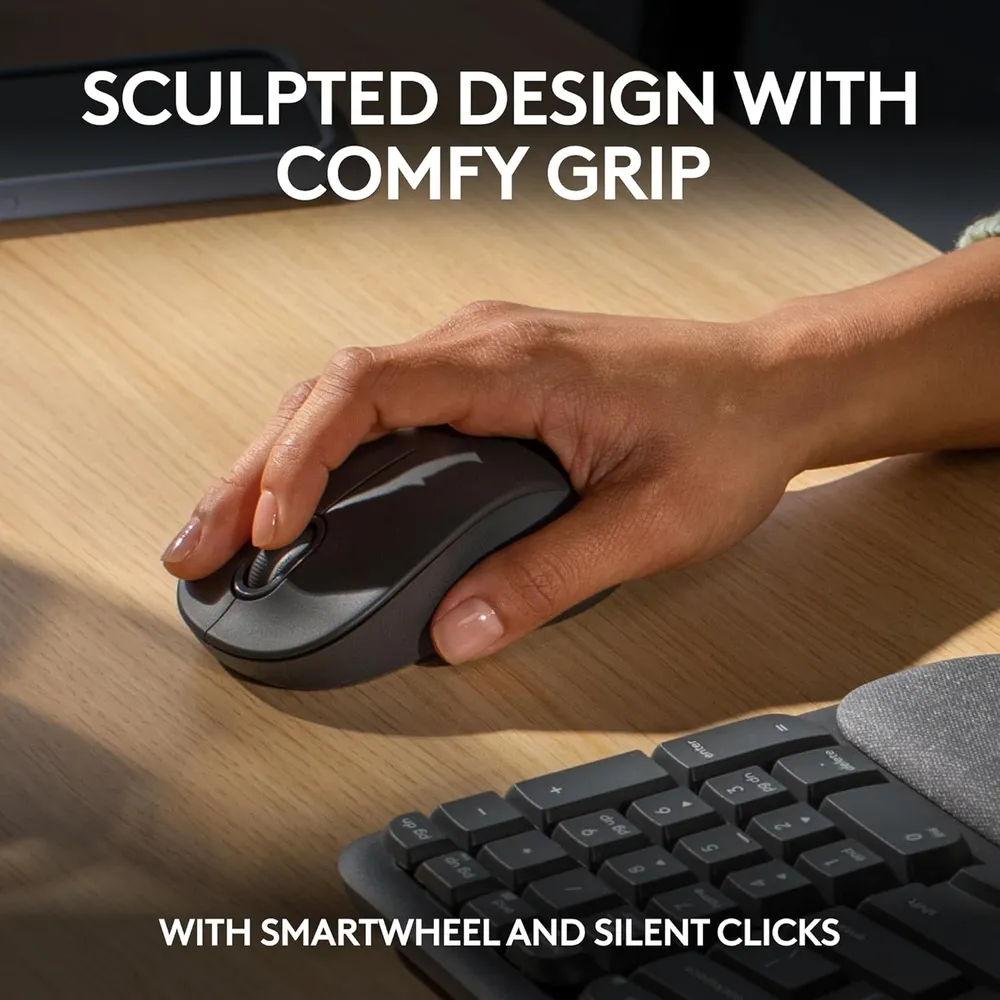 COMBO TECLADO Y MOUSE INALÁMBRICOS WAVE KEYS MK670 LOGITECH | GRAFITO