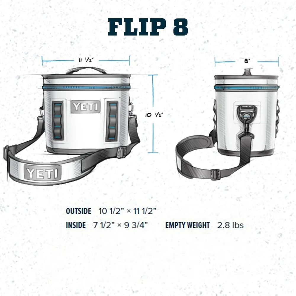 YETI Hopper Flip 8 Cooler Portátil | Naranja Arcilla