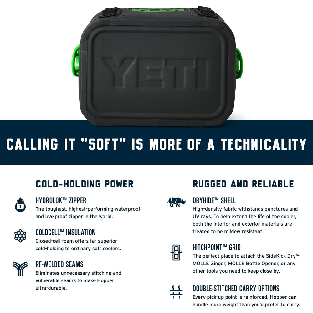 YETI Hopper Flip 8 Cooler Portátil | Negro y Verde