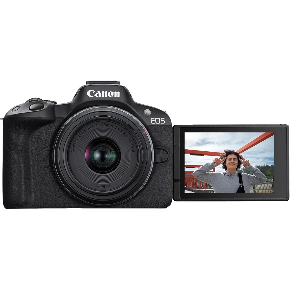 Canon cámara EOS R50 kit sin espejo | Negro