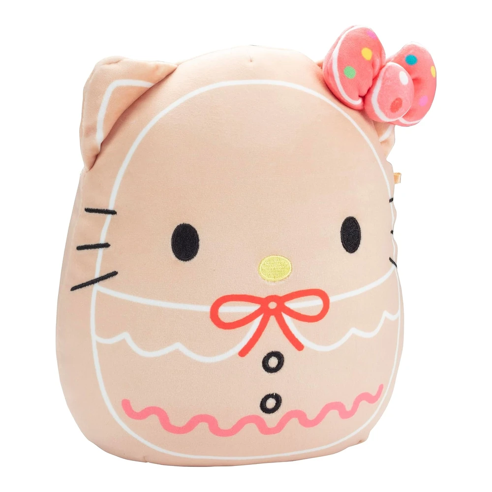 Squishmallows Hello Kitty Gingerbread de 8' - Peluche Oficial de Kellytoy Navideño - Coleccionable Suave y Esponjoso