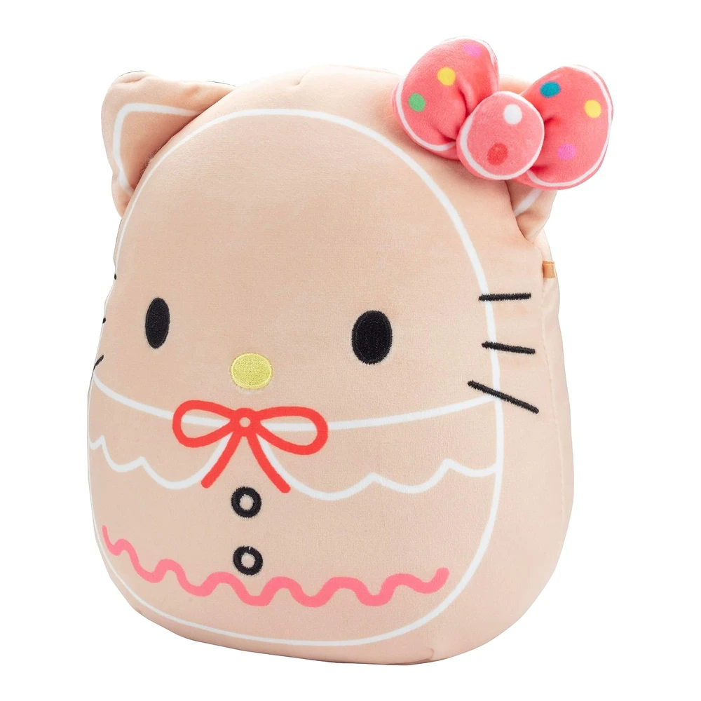 Squishmallows Hello Kitty Gingerbread de 8' - Peluche Oficial de Kellytoy Navideño - Coleccionable Suave y Esponjoso