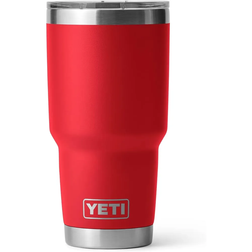 YETI Rambler Vaso de 30 oz de acero inoxidable y tapa MagSlider color rojo
