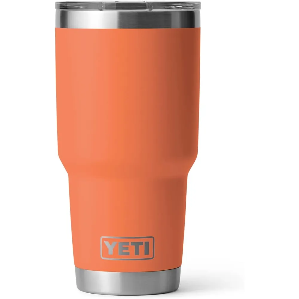 YETI Rambler Vaso de 30 oz de acero inoxidable y tapa MagSlider color naranja arcilla