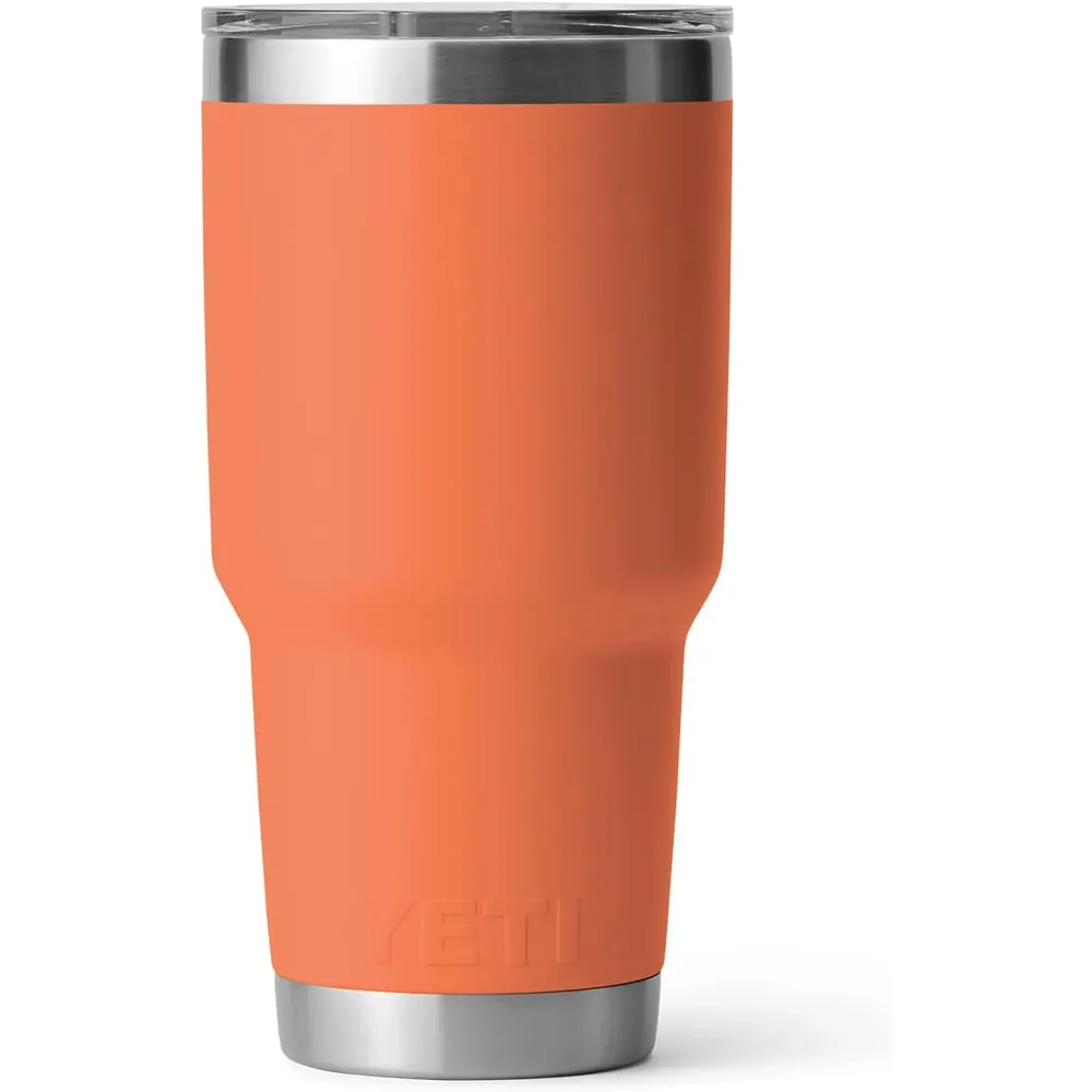 YETI Rambler Vaso de 30 oz de acero inoxidable y tapa MagSlider color naranja arcilla