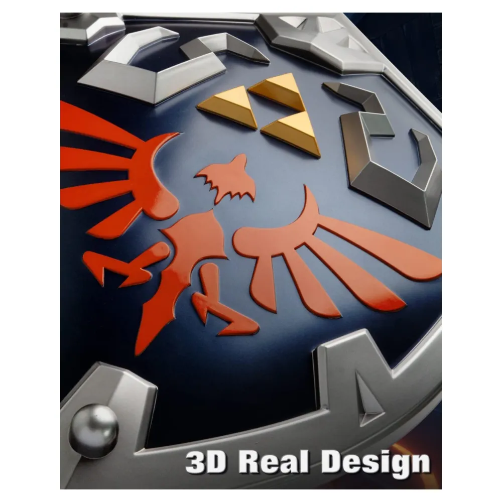 Escudo de link zelda, hylian triforce tamaño completo 22" para disfraz