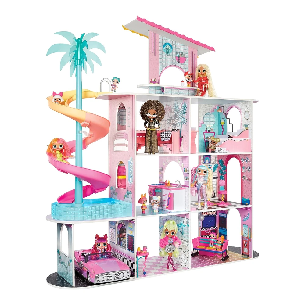 b0bv4zrr1h_1.webp L.O.L. Surprise Omg - Juego de Casa de Moda con Más de 85 Sorpresas y Hecho de Madera Real, Incluyendo Piscina, Tobogán En Espiral, Etc
