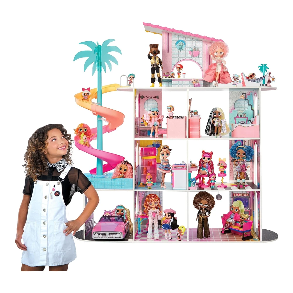 b0bv4zrr1h_2.webp L.O.L. Surprise Omg - Juego de Casa de Moda con Más de 85 Sorpresas y Hecho de Madera Real, Incluyendo Piscina, Tobogán En Espiral, Etc