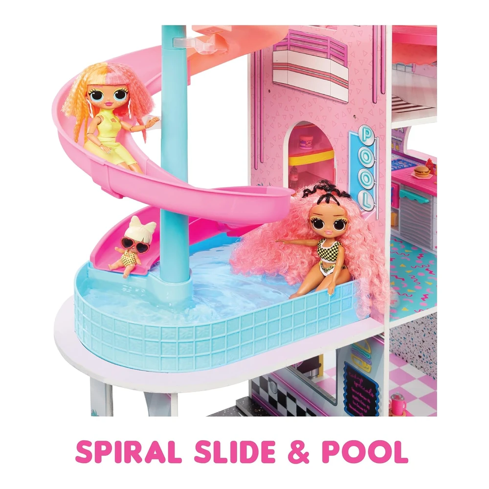 b0bv4zrr1h_3.webp L.O.L. Surprise Omg - Juego de Casa de Moda con Más de 85 Sorpresas y Hecho de Madera Real, Incluyendo Piscina, Tobogán En Espiral, Etc