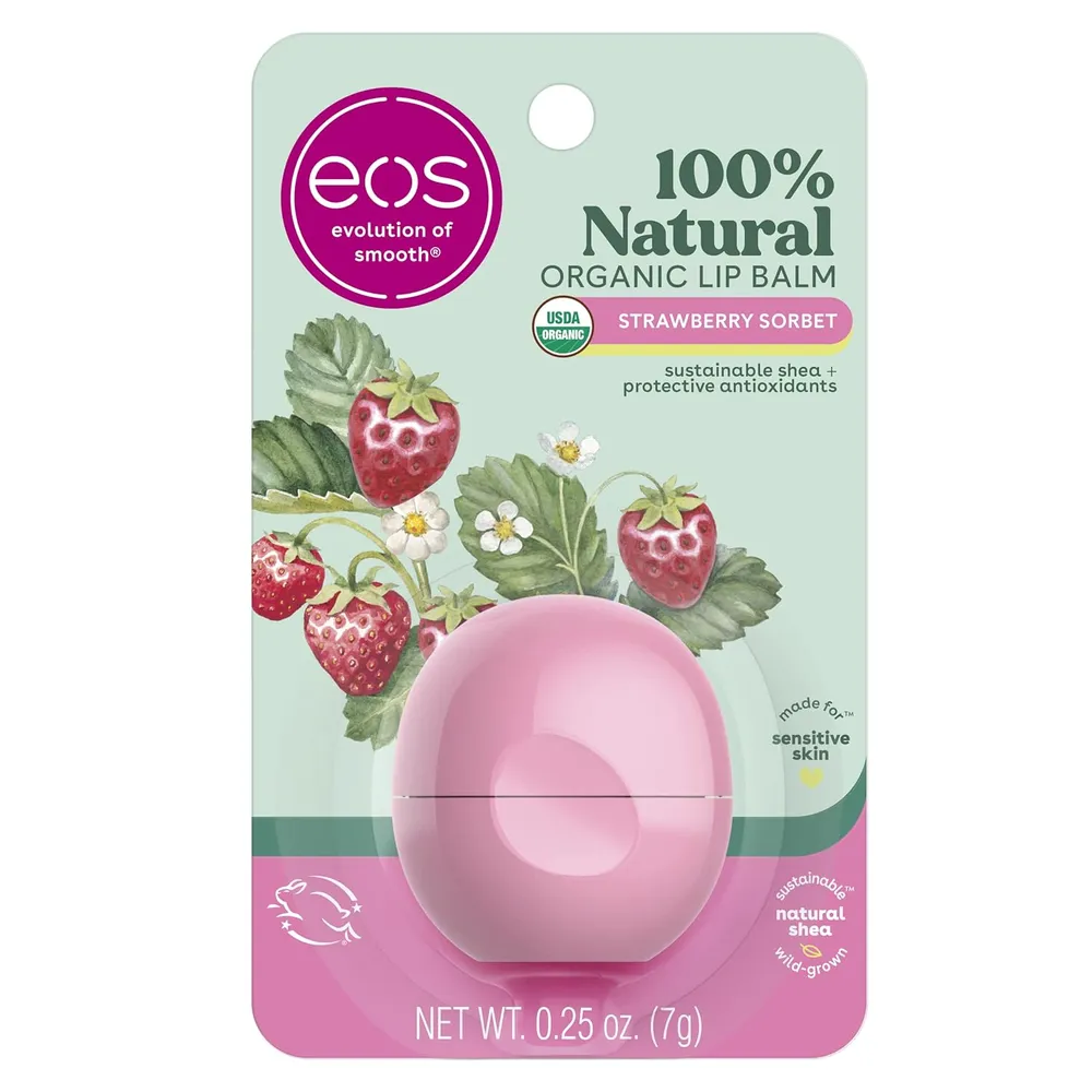EOS bálsamo labial natural pack 2 Strawberry | 0.25 oz / 7.4 ml