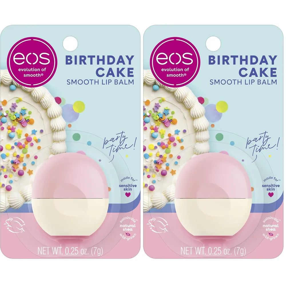 EOS BÁLSAMO LABIAL PACK 2 BIRTHDAY CAKE | 0.25 OZ / 7.4 ML