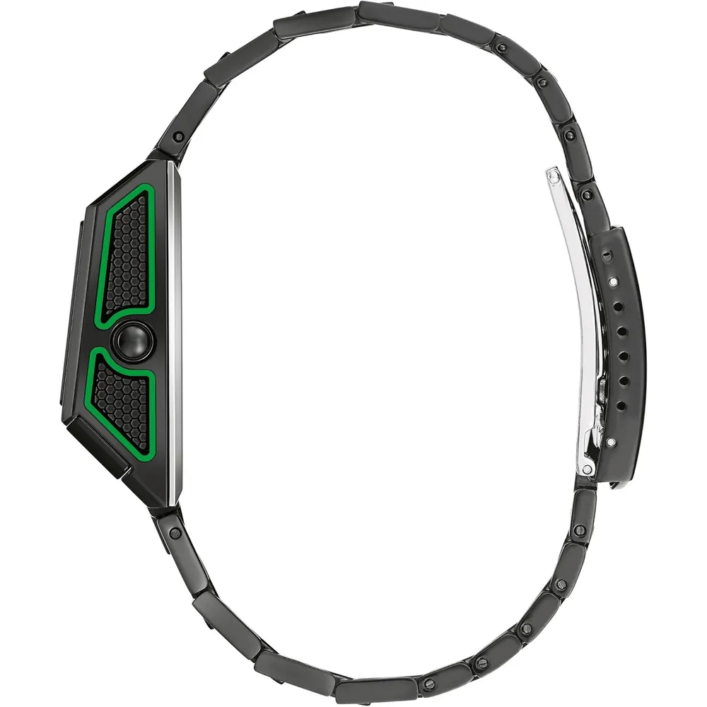 Bulova reloj Computron D-Cave de hombre edición especial cuarzo correa silicona | Negro