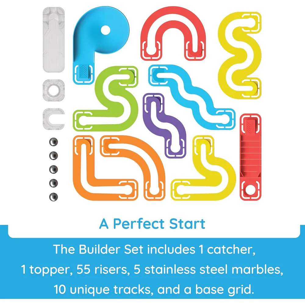 JUGUETE PISTA DE CANICAS CON CABALLETE 73 PIEZAS FAT BRAIN TOYS