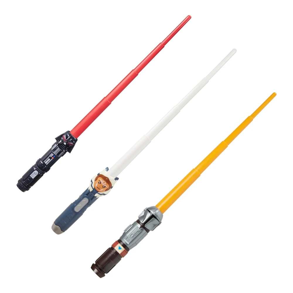 Star Wars Equipo Lightsaber - Paquete de 3 Sables de Luz The Mandalorian - Ahsoka y Darth Vader