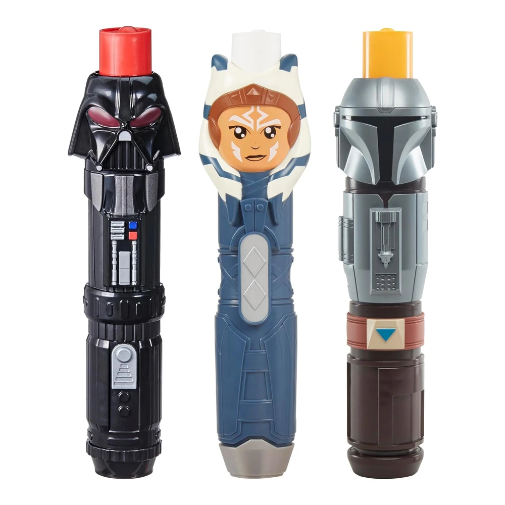 Star Wars Equipo Lightsaber - Paquete de 3 Sables de Luz The Mandalorian - Ahsoka y Darth Vader