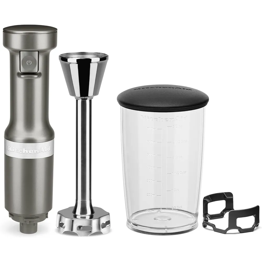 KITCHENAID KHBV53, BATIDORA DE MANO CON CABLE Y VELOCIDAD VARIABLE | PLATEADO