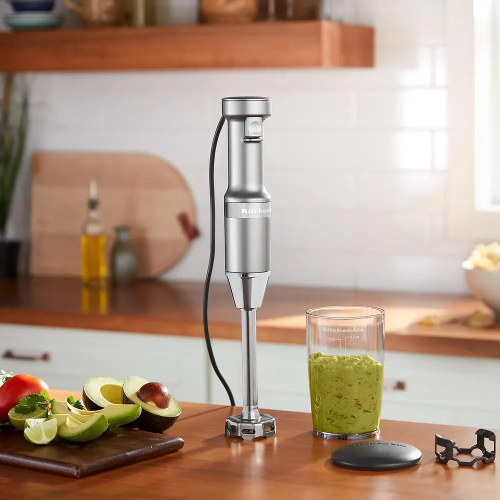 KITCHENAID KHBV53, BATIDORA DE MANO CON CABLE Y VELOCIDAD VARIABLE | PLATEADO