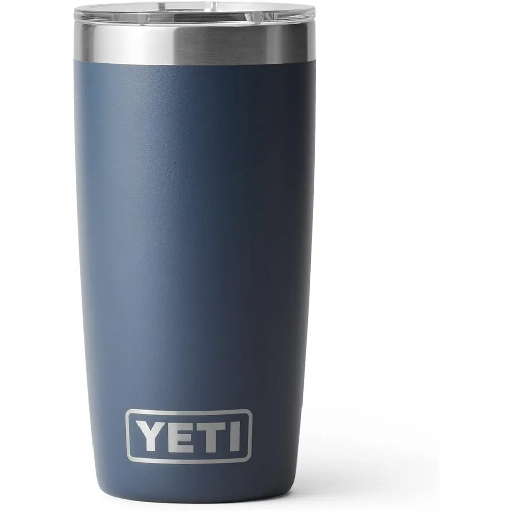 YETI Rambler Vaso de 10 oz de acero inoxidable y tapa MagSlider color azul marino