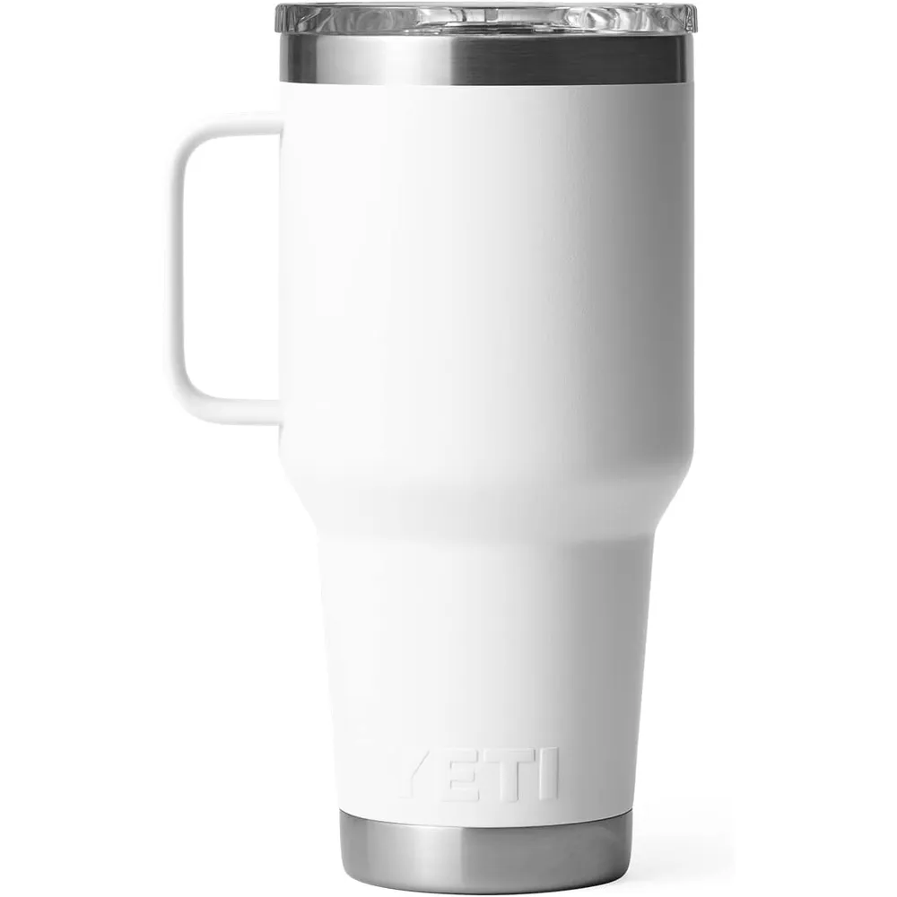 YETI Rambler Vaso de 30 oz de acero inoxidable y tapa Stronghold color blanco
