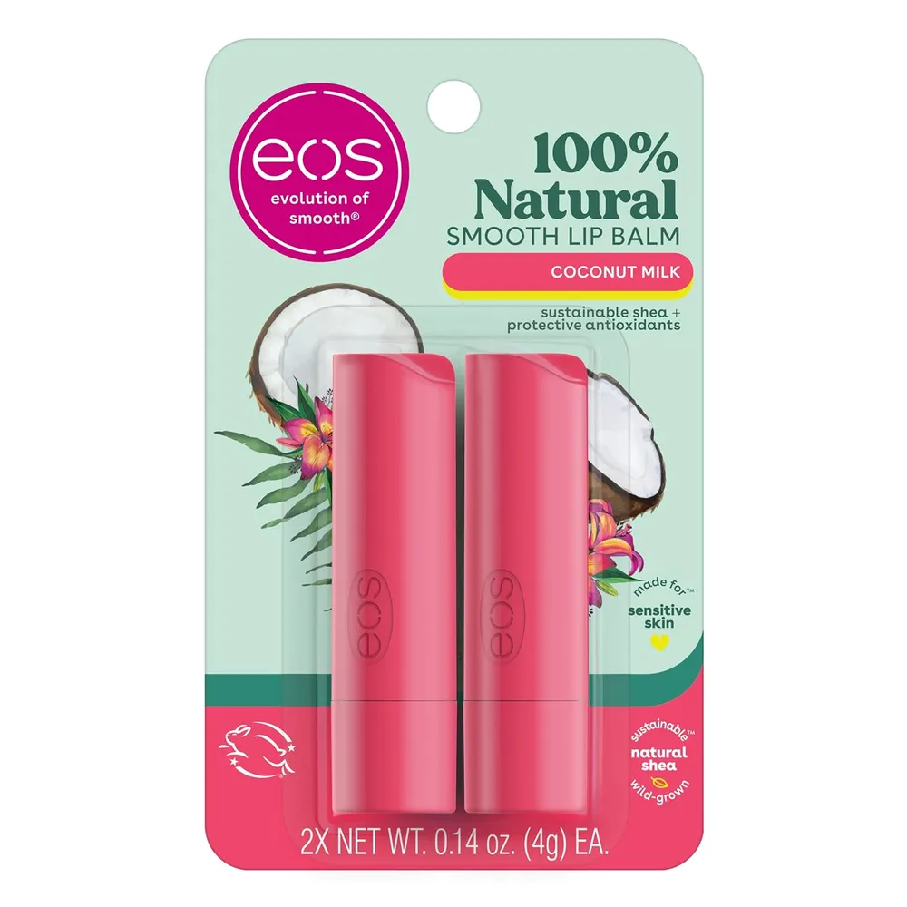 EOS bálsamo labial pack 2 Coconut Milk | 0.14 oz / 4 ml