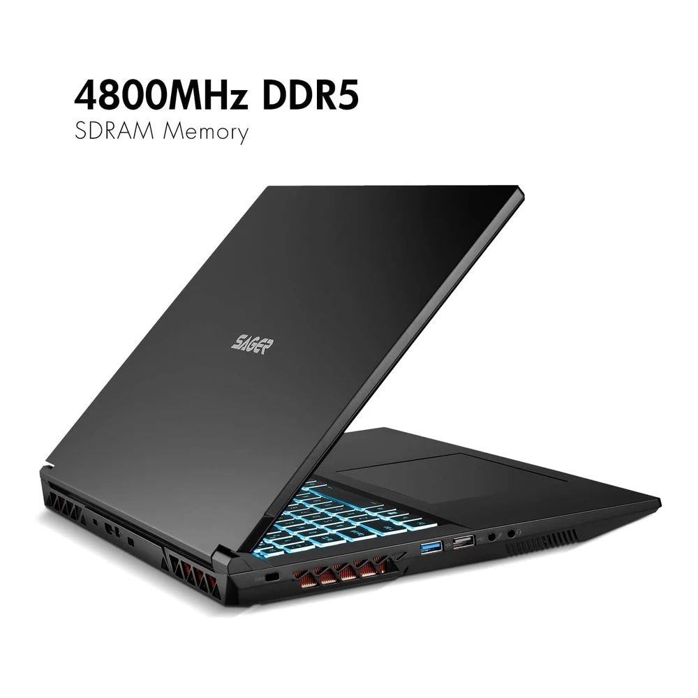Sager 2023 Laptop Gaming Np7881e 17 3" Fhd 144hz 72% Ntsc Intel I9-13900hx Rtx 4070 8gb 32gb RAM 1tb SSD Tbt 4 | Negro