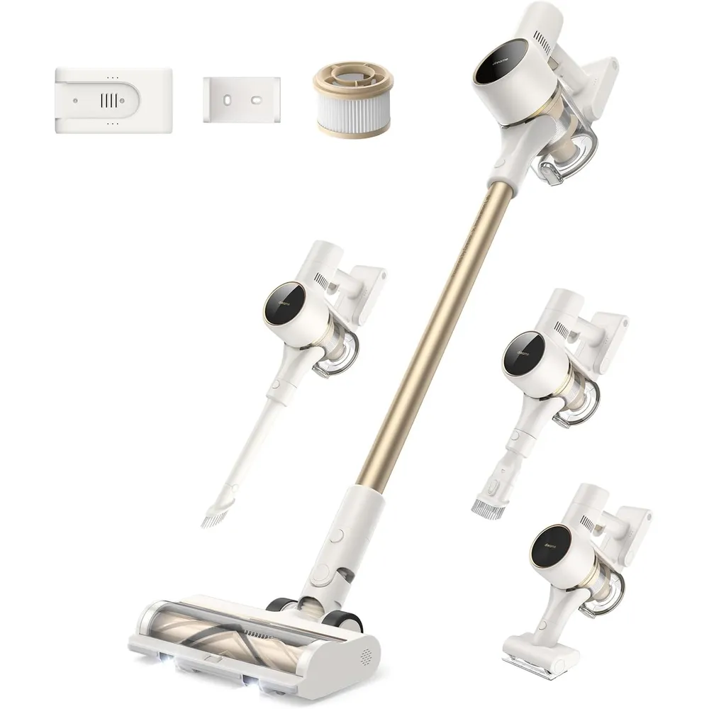 Dreame R10 aspiradora inalámbrica con cepillo LED antienredos | Oro