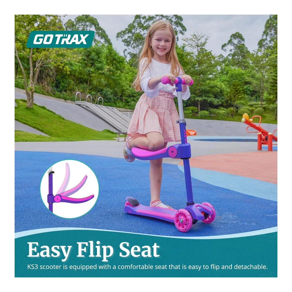GOTRAX KS1/KS3 PATINETA INFANTIL LUZ LED Y MANUBRIO AJUSTABLE