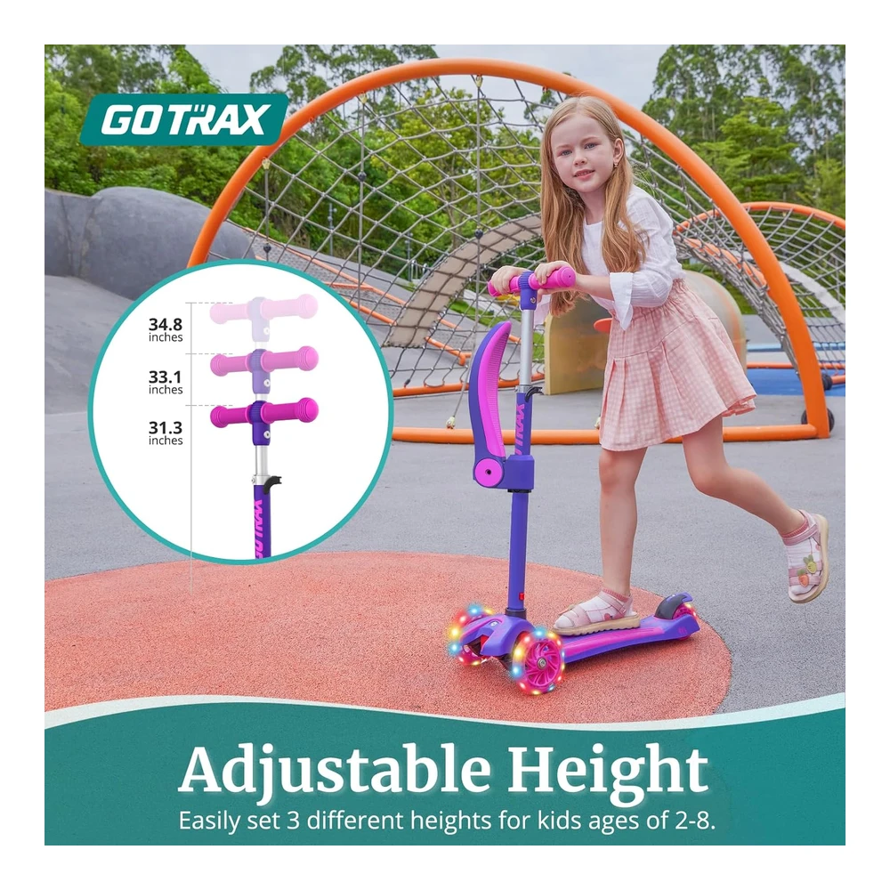 GOTRAX KS1/KS3 PATINETA INFANTIL LUZ LED Y MANUBRIO AJUSTABLE