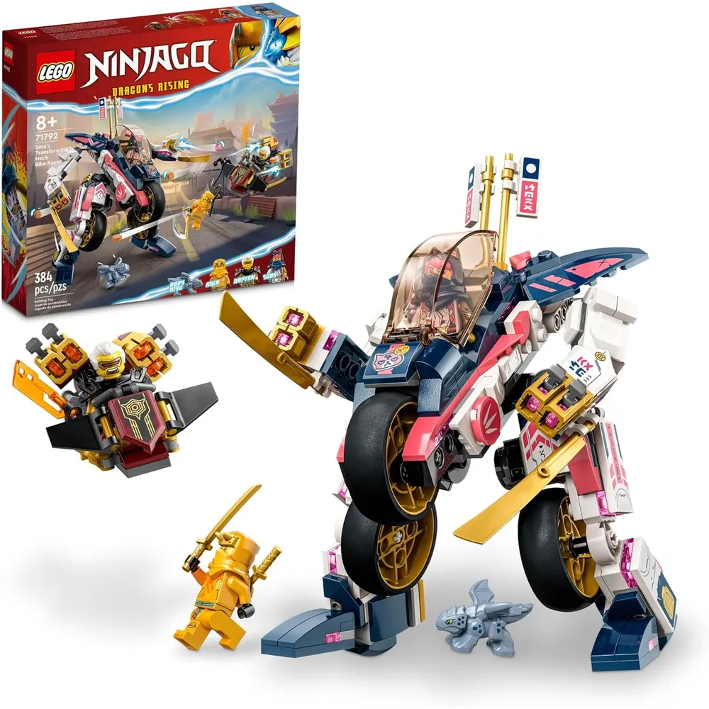 Lego Ninjago Sora Moto Mecánica Transformable con dragón