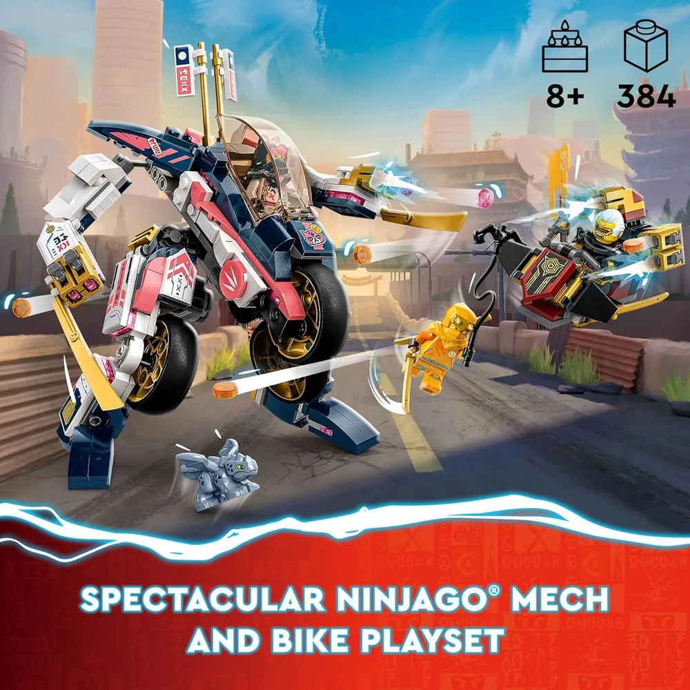 Lego Ninjago Sora Moto Mecánica Transformable con dragón