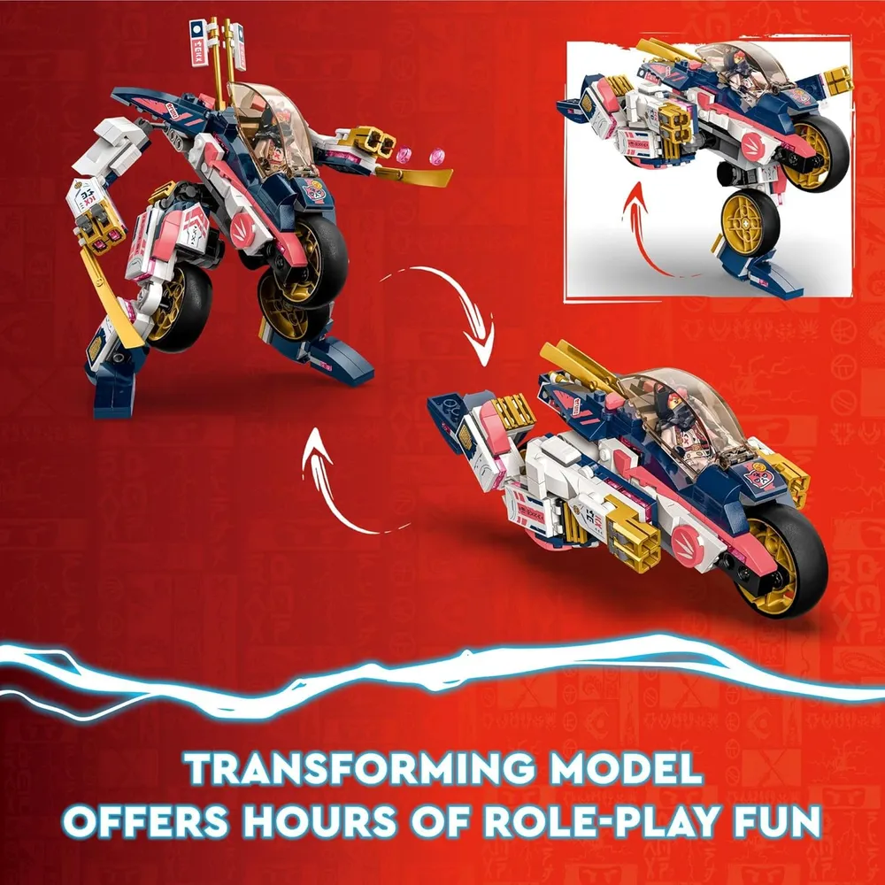 Lego Ninjago Sora Moto Mecánica Transformable con dragón