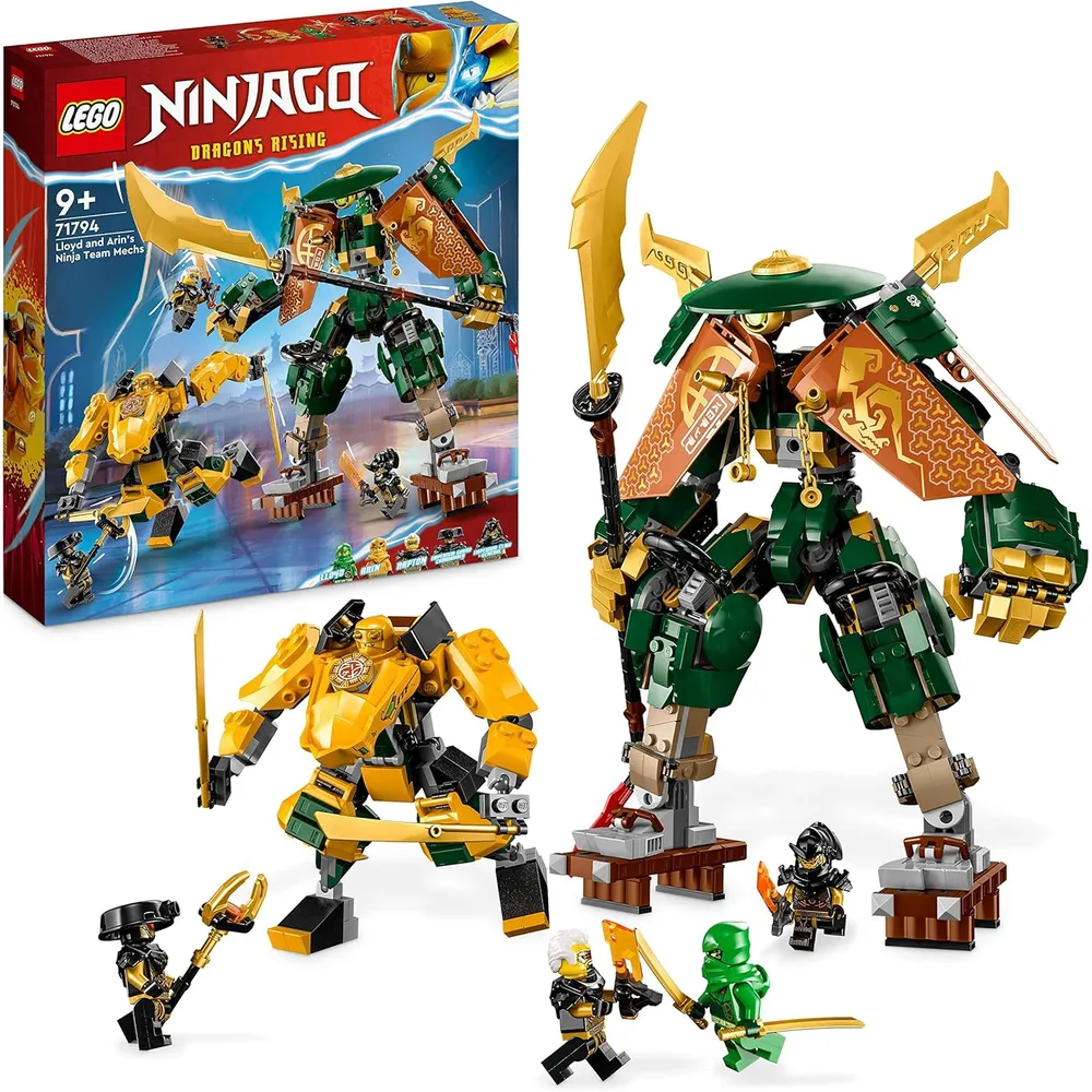 Lego Ninjago Mechs de Lloyd y Arin con 2 mechs y 5 figuras