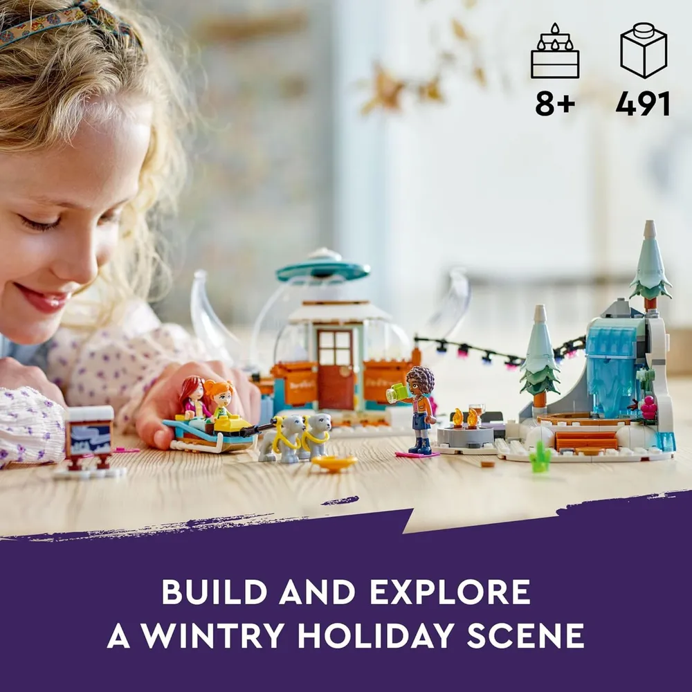 Lego Friends Aventura Navideña en el Iglú con 3 muñecas y 2 perros