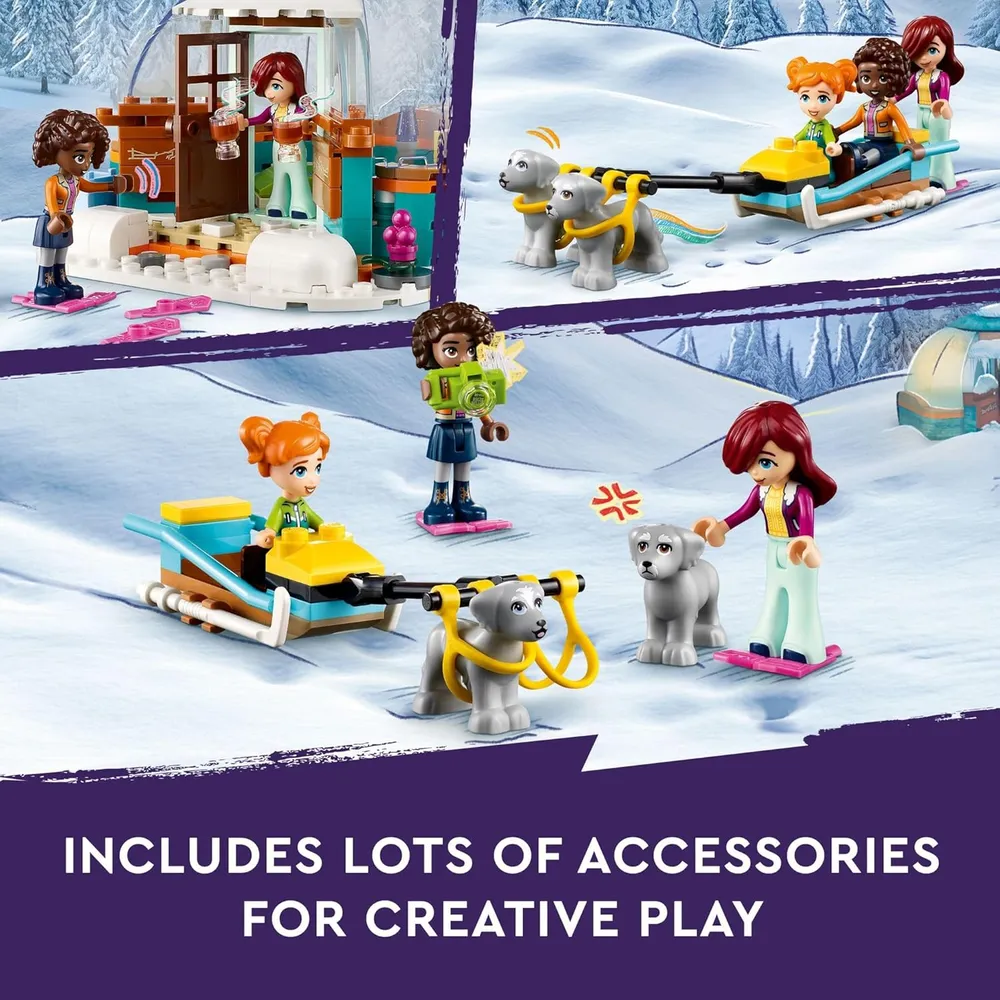 Lego Friends Aventura Navideña en el Iglú con 3 muñecas y 2 perros