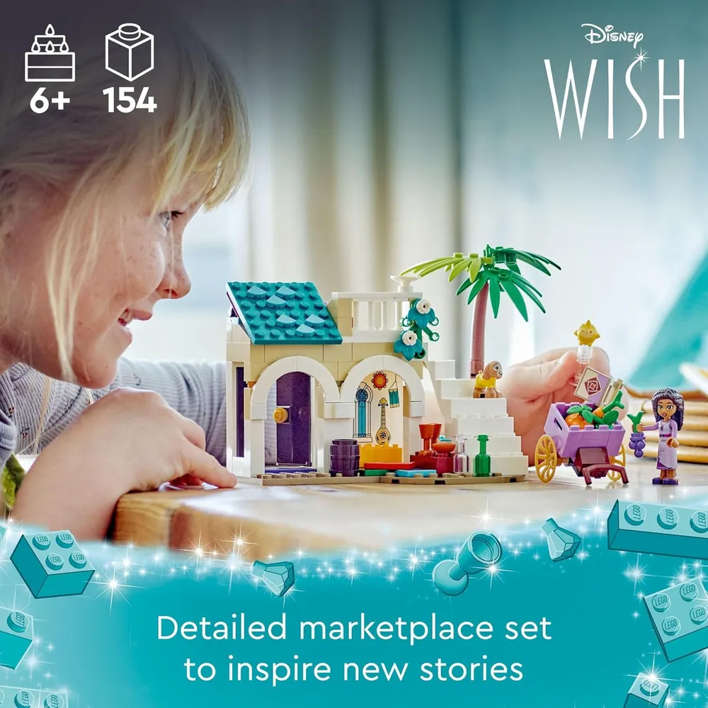 Lego Disney Wish Asha en la Ciudad de las Rosas set de construcción
