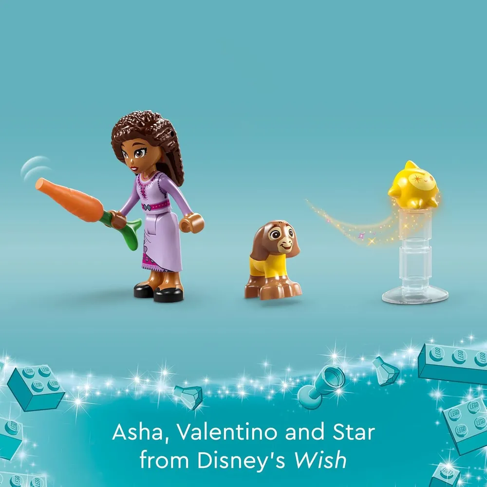 Lego Disney Wish Asha en la Ciudad de las Rosas set de construcción