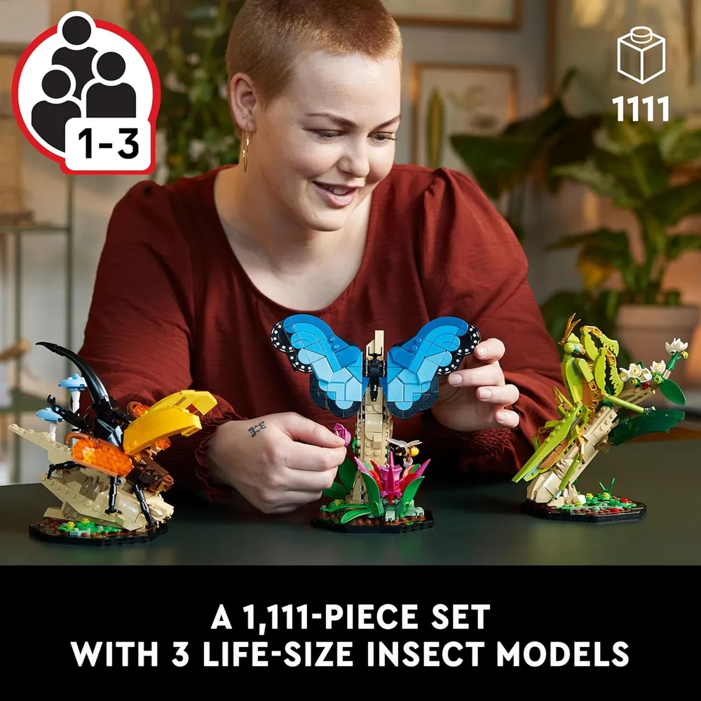 Lego Ideas Colección Insectos con mariposa, escarabajo y mantis