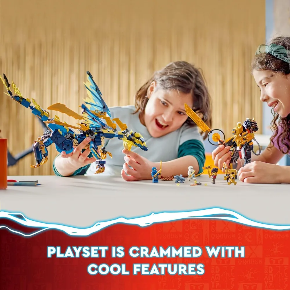 Lego Ninjago Dragón Elemental vs Mech de la Emperatriz con 6 figuras